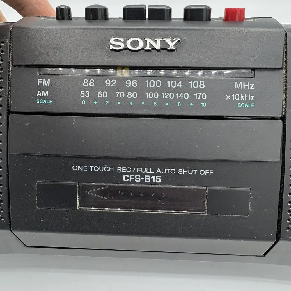 Vintage Sony CFS-B15 Radio Cassette Recorder Boombox Black FM AM‎ Tape Player